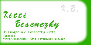 kitti besenczky business card